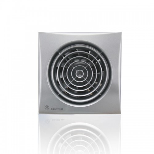 Накладной вентилятор Soler & Palau SILENT-300 CHZ SILVER (Таймер, Датчик влажности)