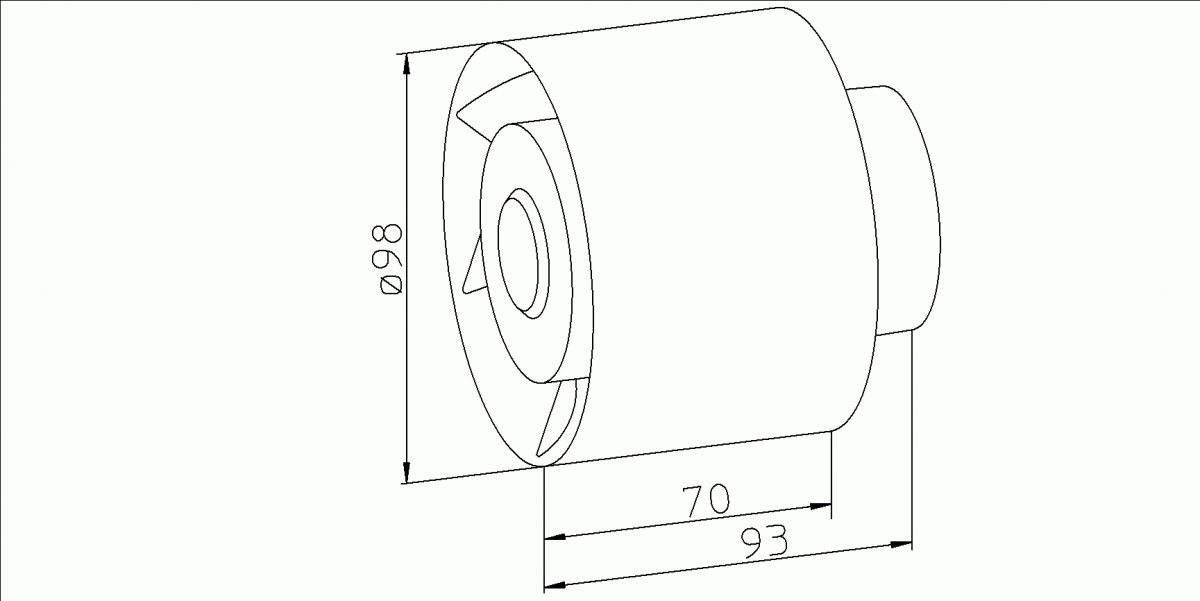 Вентилятор канальный Helios REW 90 K dØ100