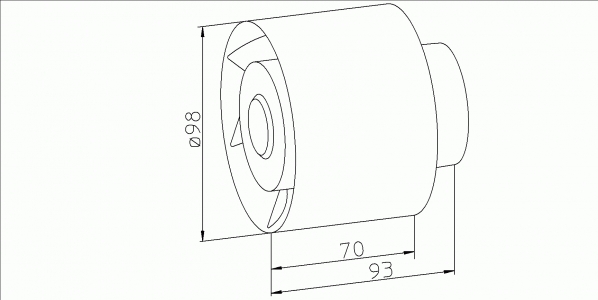 Вентилятор канальный Helios REW 90 K dØ100